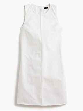 J. Crew White Sleeveless Shift Dress